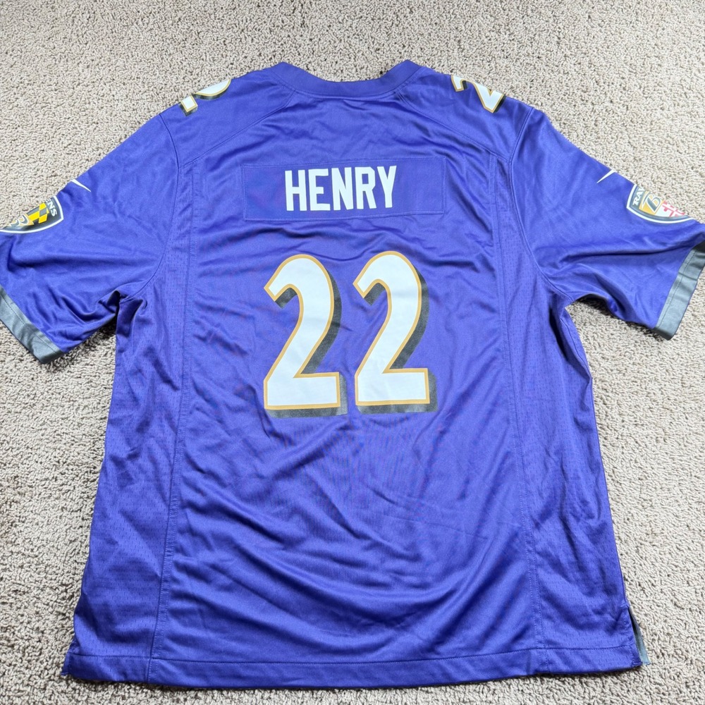 Nike Mens Baltimore Ravens Derrick Henry 22 Game Jersey sportswear streetwear - Picture 7 of 10